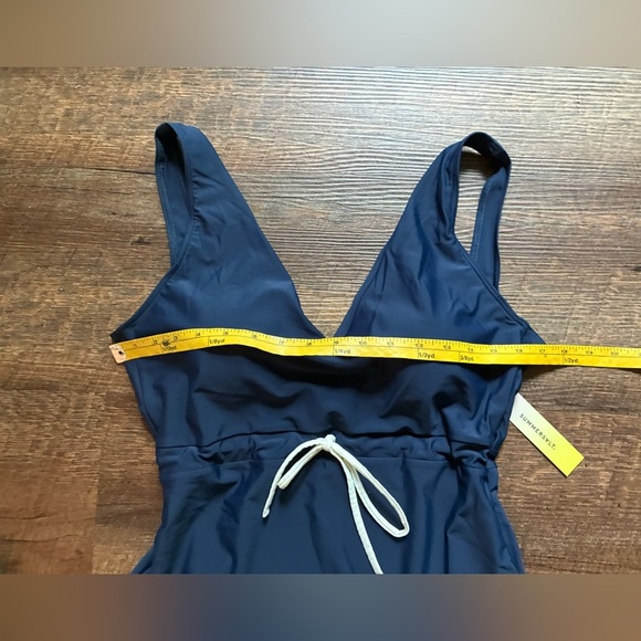 Summersalt one-piece bathing suit navy blue tie-waist Backflip Swimsuit NWT 12 - Picture 13 of 13